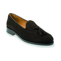 The Dart tassel loafer in dark suede.