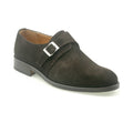The Fleet monk shoe in chocolate suede.