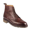 The Pennine commando boot in brown grain leather.